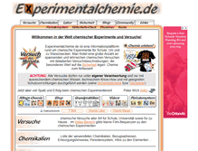 Tablet Screenshot of experimentalchemie.de